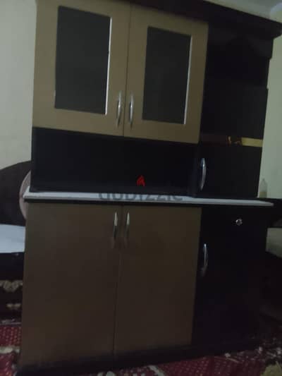 مطبخ خشب كامل+ رخامة