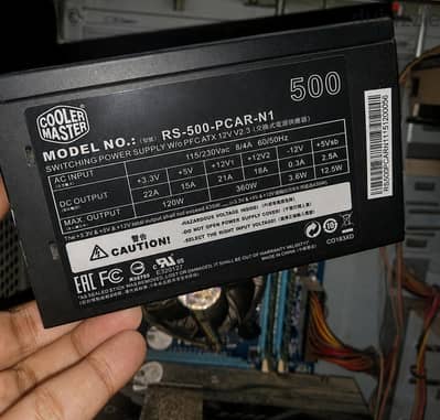 power supply 500w cooler master 6 pin