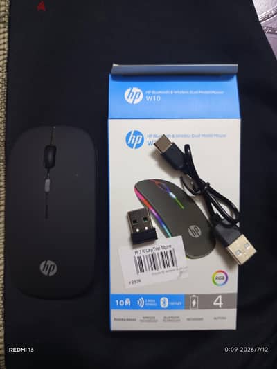 ماوس لاسلكي  Hp يدعم بلوتوث و USP + شاحن تايب سي بيشتغل علي اي جهاز