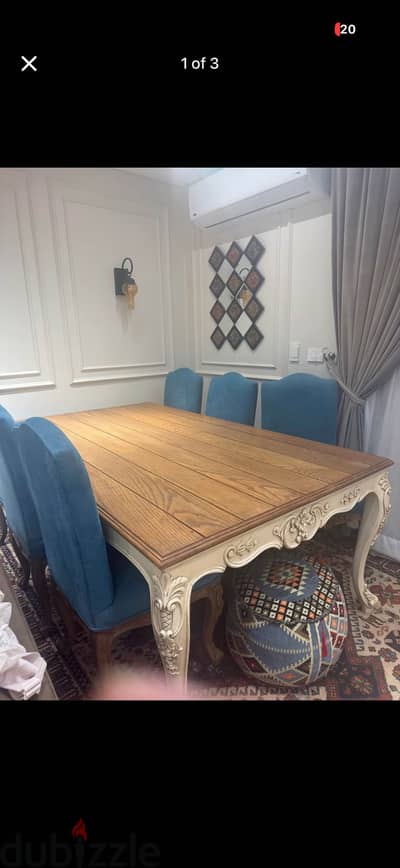 Dining table beach wood