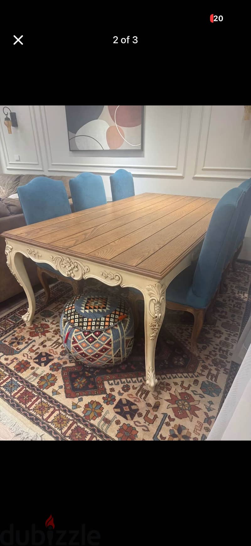 Dining table beach wood 2
