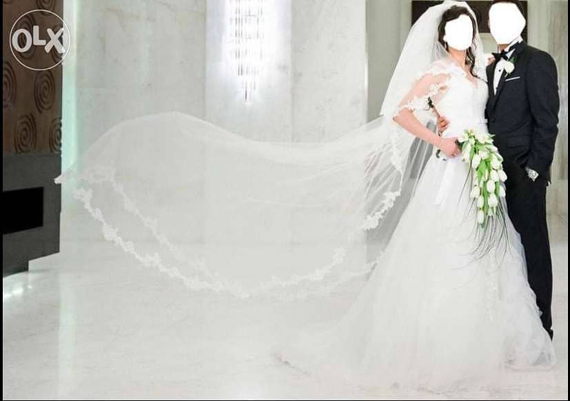 Wedding Dress & Veil فستان فرح pronovias 3