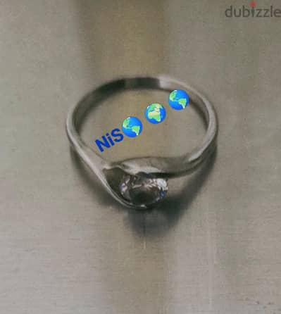 طقم فضه ايطالي 925 خاتم + دبلة + حلق