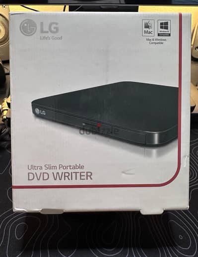 قاريء ومسجل (DVD),(LG)نحيف جدا ultra slim وكامل ملحقاته