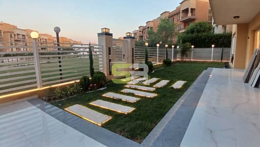 163m Ultra Lux apartment with a 130m garden and a view on landscape inside Al-Khamail Compound in Sheikh Zayed