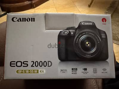 كاميرا Canon EOS 2000D + عدسة 18-55mm بحالة الزيرو