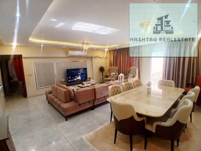 For rent furnished apartment in Al-Khamail next to New Giza furnished and fully air-conditioned number of rooms: 3 rooms including a master room number of bathrooms: 2 bathrooms fully furnished third floor