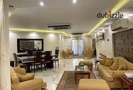 Furnished apartment for annual rent 225m / Smouha Mustafa Kamel Street fully air-conditioned modern buildings
