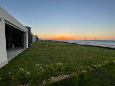 Ground floor unit with a garden first row on the sea fully finished chalet for sale in La Vista Ras El Hekma North Coast near Alamein