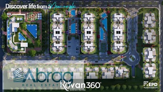 Penthouse for sale, 153 sq m, in Sheikh Zayed. 10% down payment, installments over 9 years.