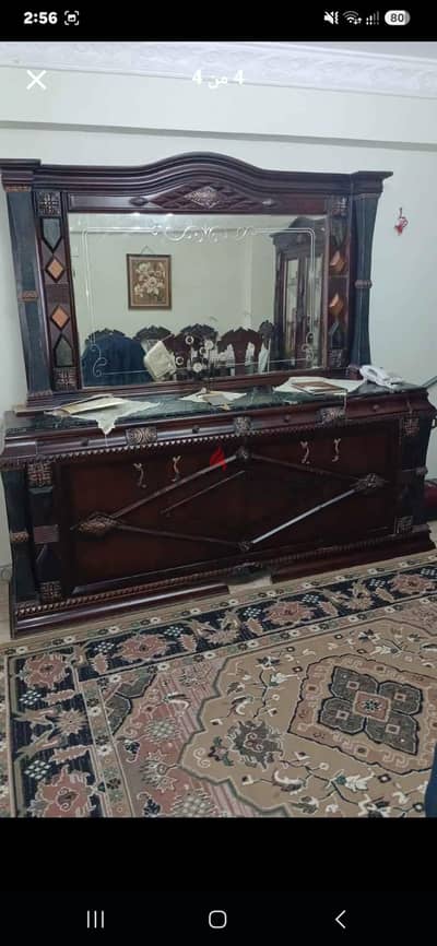 غرفة سفرة كلاسيك خشب زان احمر