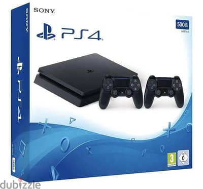 جهاز بلاي ستيشن PlayStation 4 slim بالكرتونه الاصليه بجميع ملحقاته