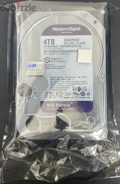 Hard disk 4TB Purple WD
