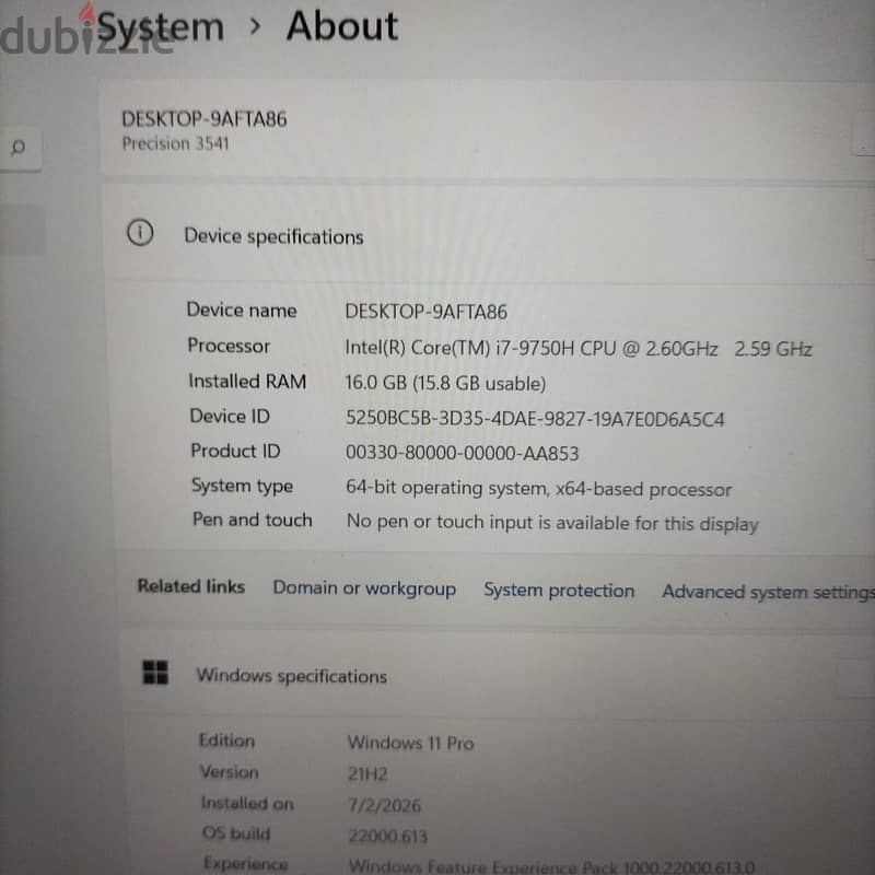 Dell Precision 3541 1