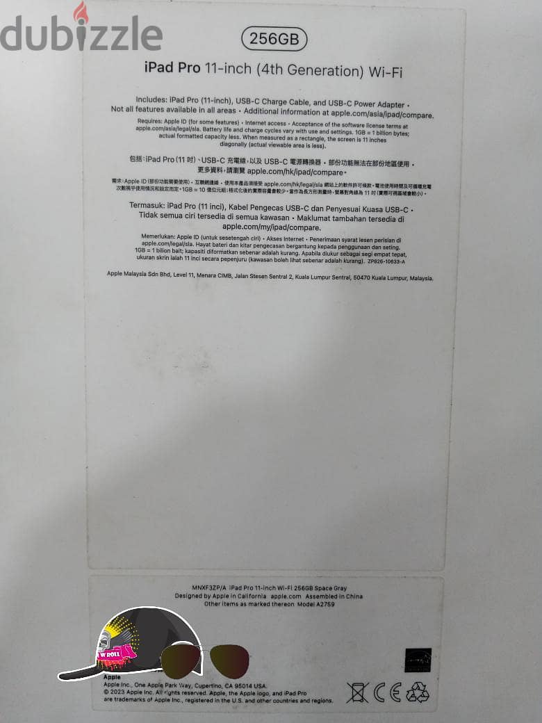 iPad pro 11 inch 4th generation M2 9