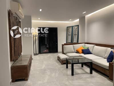 فيو مميز تشطيب كامل بالمطبخ والتكييفات شقة أرضي ١٣٥م بتراس ٨٠م للإيجار في سكاي كوندوز فيليت Sky Condos Villette التجمع الخامس القاهرة الجديدة