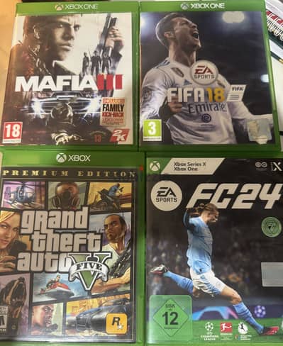 GTA 5.  FC24.   FC18.  FC17.   Mafia 2