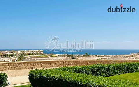 Ground Floor Furnished Chalet with Private Garden, Sea & Pool View | La Vista 6 Ain Sokhna