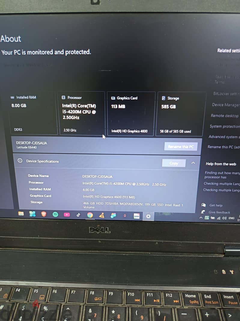 laptop dell E6440 5