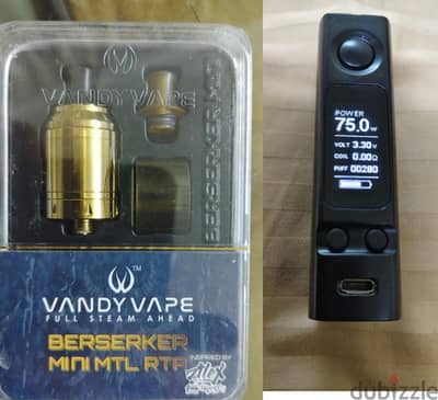 bskr v1 mini فك برشام+mod evic two min+sotto batt for vape mtl فيب