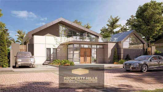 Independent villa with immediate delivery from AL KARMA, large area with swimming pool in a very special location on Dahshour link opposite Beverly Hills