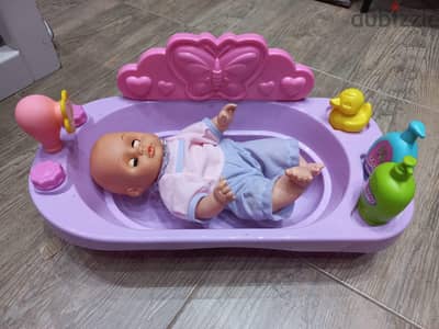 ​طقم بانيو العروسة الكامل Mommy & Baby بالعلبة والإكسسوارات