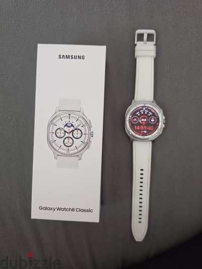 Samsung Galaxy Watch8 Classic 46mm (أبيض) - كسر زيرو تماماً