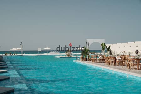 Chalet 120 sqm with an open sea view in the direction of White Ras Al Hikma | Super Lux finishing | 10% down payment and 6 years installment