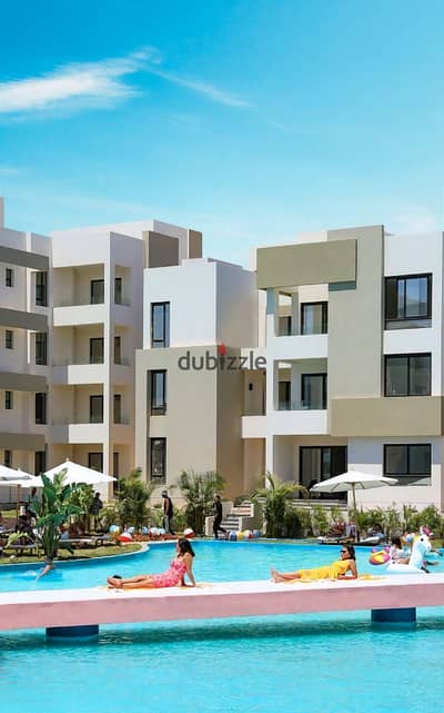 Fully finished chalet for immediate occupancy in Zahrat Sidi Abdel Rahman, Double View, overlooking the sea and lagoon, next to Hacienda Bay and Marse