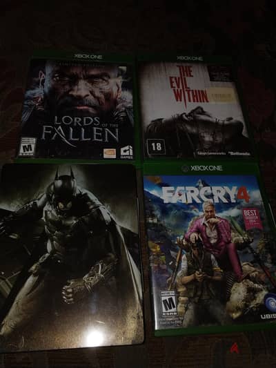 Xbox One games (farcry4-batman-lords of the fallen -the evil