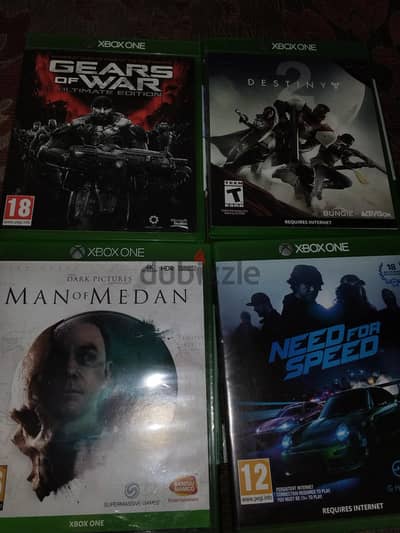Xbox One games (gears of war-destiny 2-man of Medan-need for speed