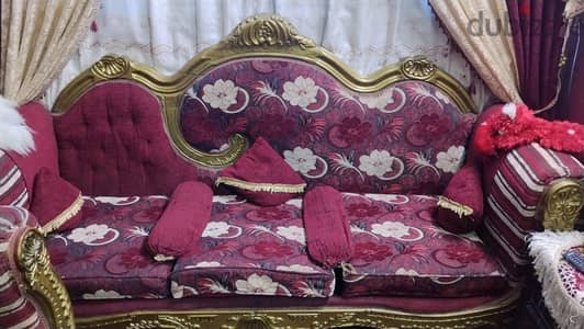 طقم انتريه كلاسيك مستعمل كامل (2 كنبة + 2 كرسي + ترابيزة ت/01016299921