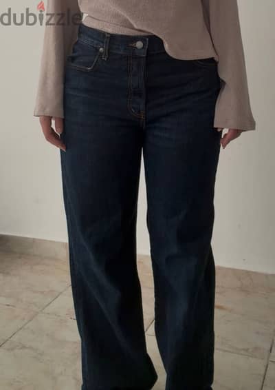 zara mid-high waist jeans
