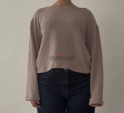 h&m beige top