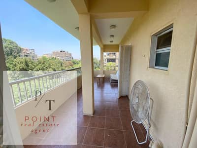 A very distinctive view, furnished apartment for rent in Degla, Maadi, 3 rooms and 2 bathrooms for rent