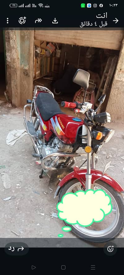 موتوسيكل للبيع بحاله ممتازه