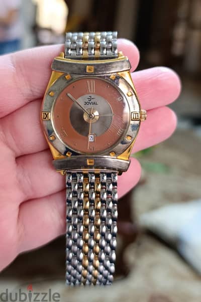 ساعة Jovial Swiss Made الأصلية gold plated