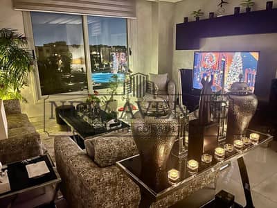 for sale duplex in palm parks fully finished super lux overlooking landscape and swimming pool with kitchen & appliance