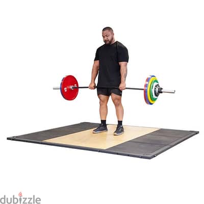Olympic weightlifting platform ارضية جيم لرفع الاثقال بلاطات جيم كاوتش