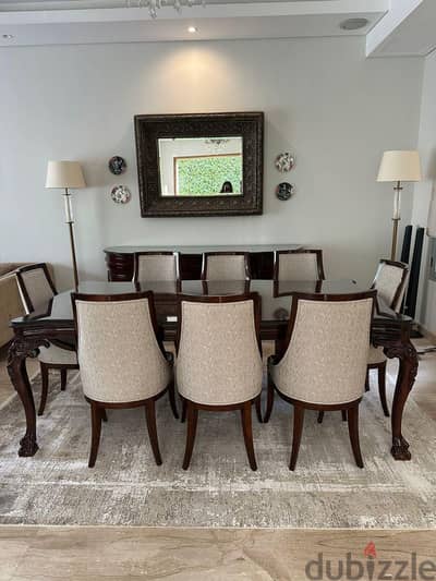 Dining Room 8 chairs + Buffet Zann Wood