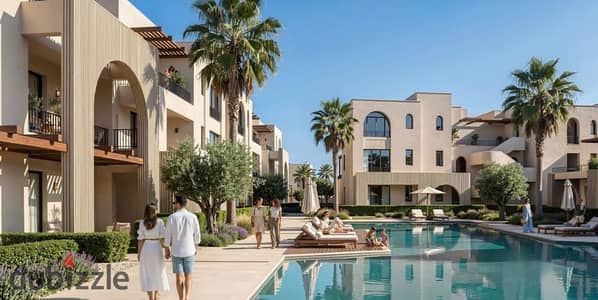 Ground floor chalet with finished garden, for sale in Ogami, Ras El Hekma, North Coast