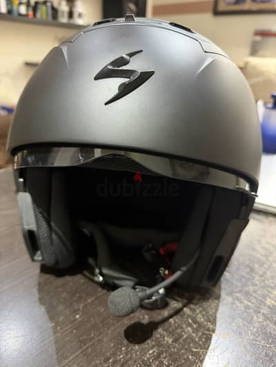 Scorpion exo II helmet with cardo headset