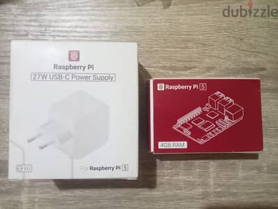لوحة raspberry pi 5 4gb RAM بالشاحن الأصلى