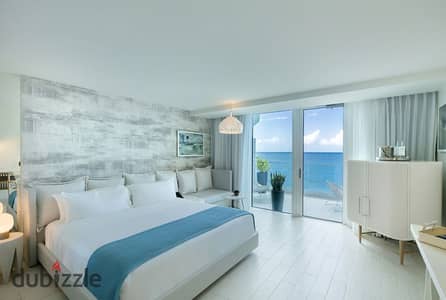 Fully finished chalet with a sea view overlooking a lagoon and the sea in Ras El Hekma, Seashore Hyde Park, Hyde Park North Coast