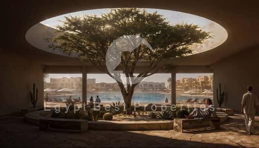 Serviced Apartment Chalet _1 Year Delivery_Full lagoons View_Over 5 Years_ Fully Finished +A. C's+Kitchen Cabinets @NUBA EL GOUNA_RED SEA