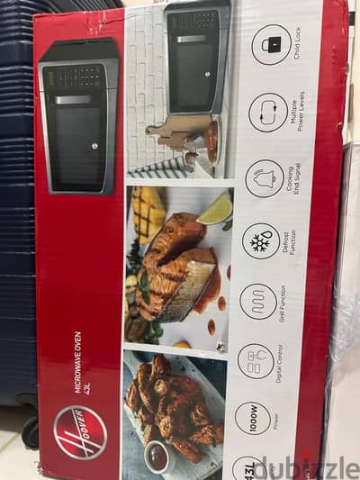 Hoover 43L Digital Microwave with Grill Oven 43L كرويف وفرن جريل هووفر