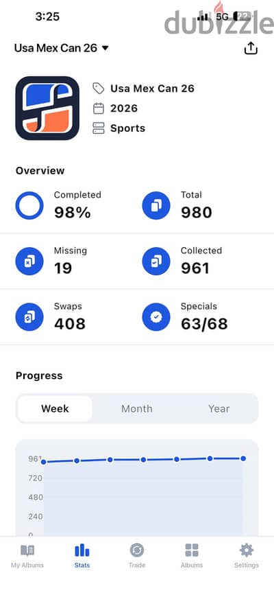 Panini stickers album 98% completed
