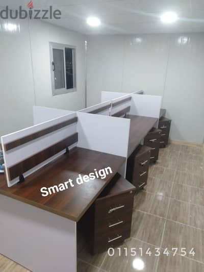 workstation خليه عمل مكاتب موظفين خشب mdfاسبانى مستورد عالى الجوده