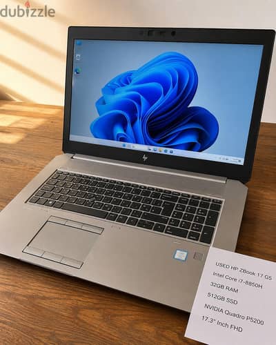 HP ZBOOK 17 G5 workstation |CORE i7 _8850H |RAM 32GB  | SSD 512GB