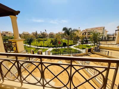 A semi-detached villa for sale in Madinaty, 346 sqm, double front, wide garden view in VG3